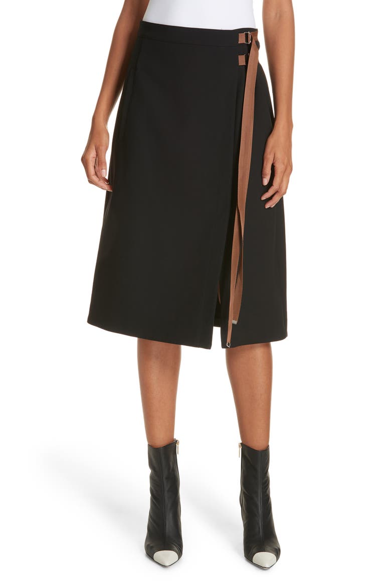 Anson Stretch A-Line Skirt, Main, color, BLACK