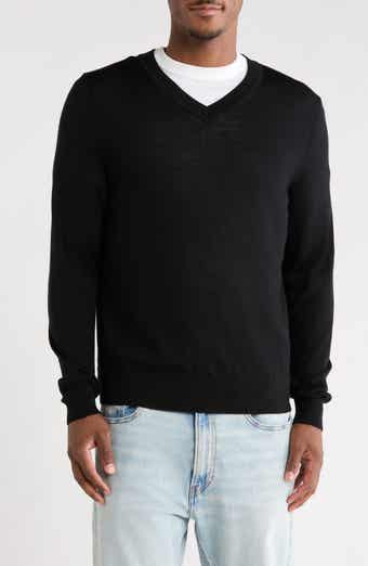 Washable Merino Wool V-Neck Sweater