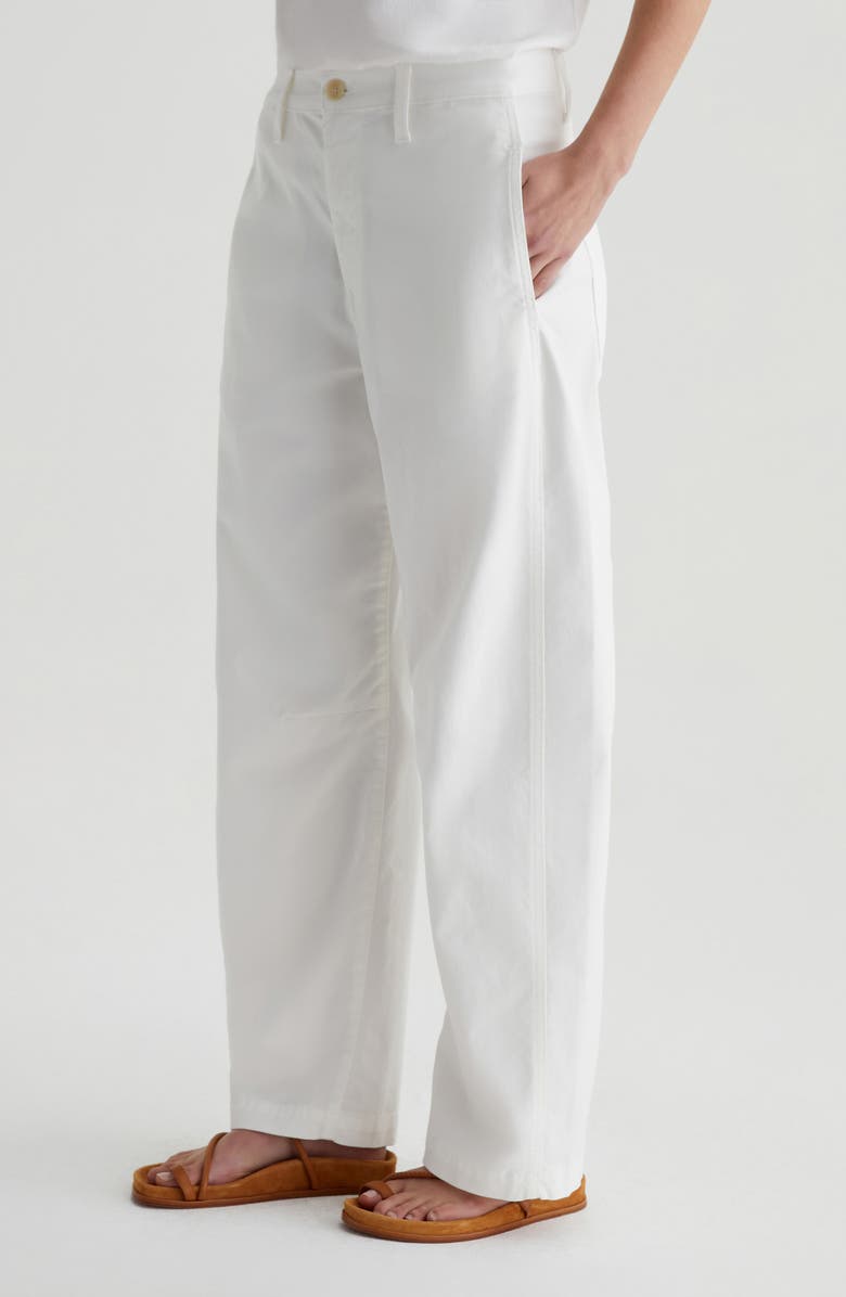 AG Fiona Ankle Barrel Leg Chinos, Alternate, color, Powder