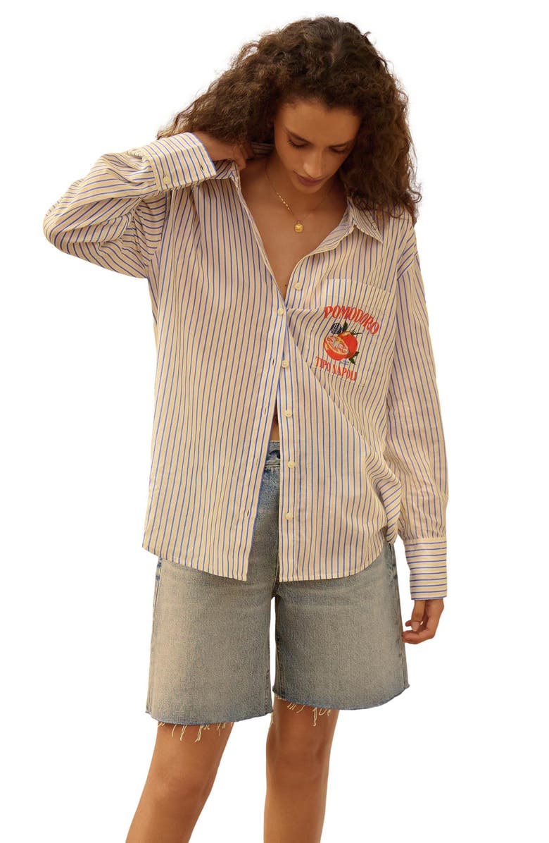 NEXT Pomodoro Printed Relaxed Fit Button-Up Shirt, Alternate, color, 