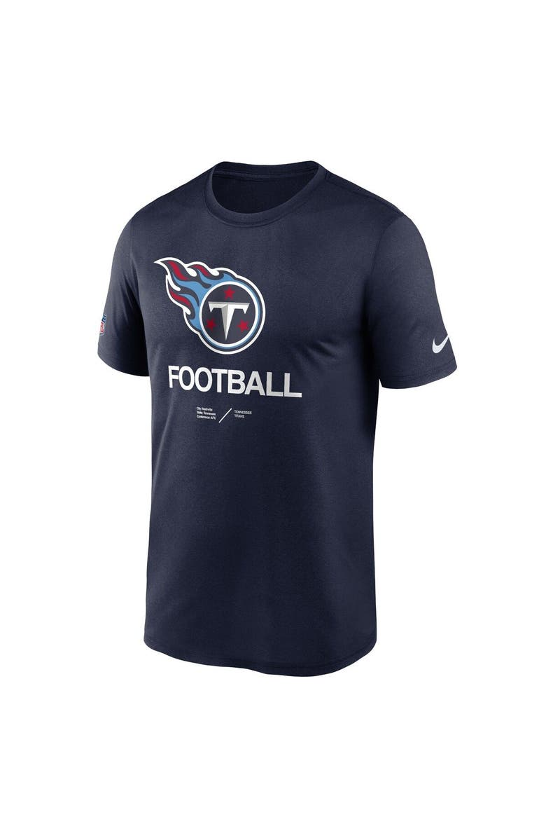 Nike Men's Nike Navy Tennessee Titans Sideline Infograph Performance T-Shirt, Alternate, color, Navy