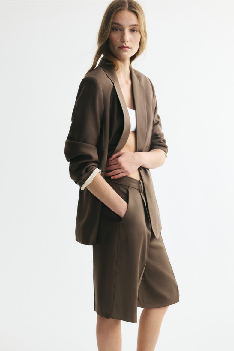 Dressy Bermuda Shorts, Alternate, color, Dark taupe