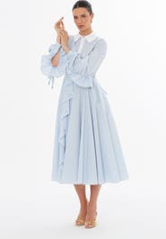 Gizia Ruffle Detail Midi Dress
