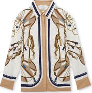 Reiss Ellis Tassel Print Button-Up Shirt