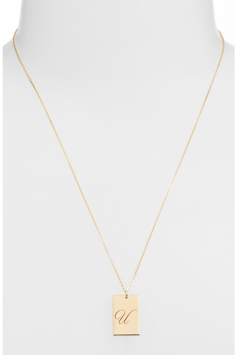 Stella Initial Pendant Necklace, Alternate, color, GOLD / U