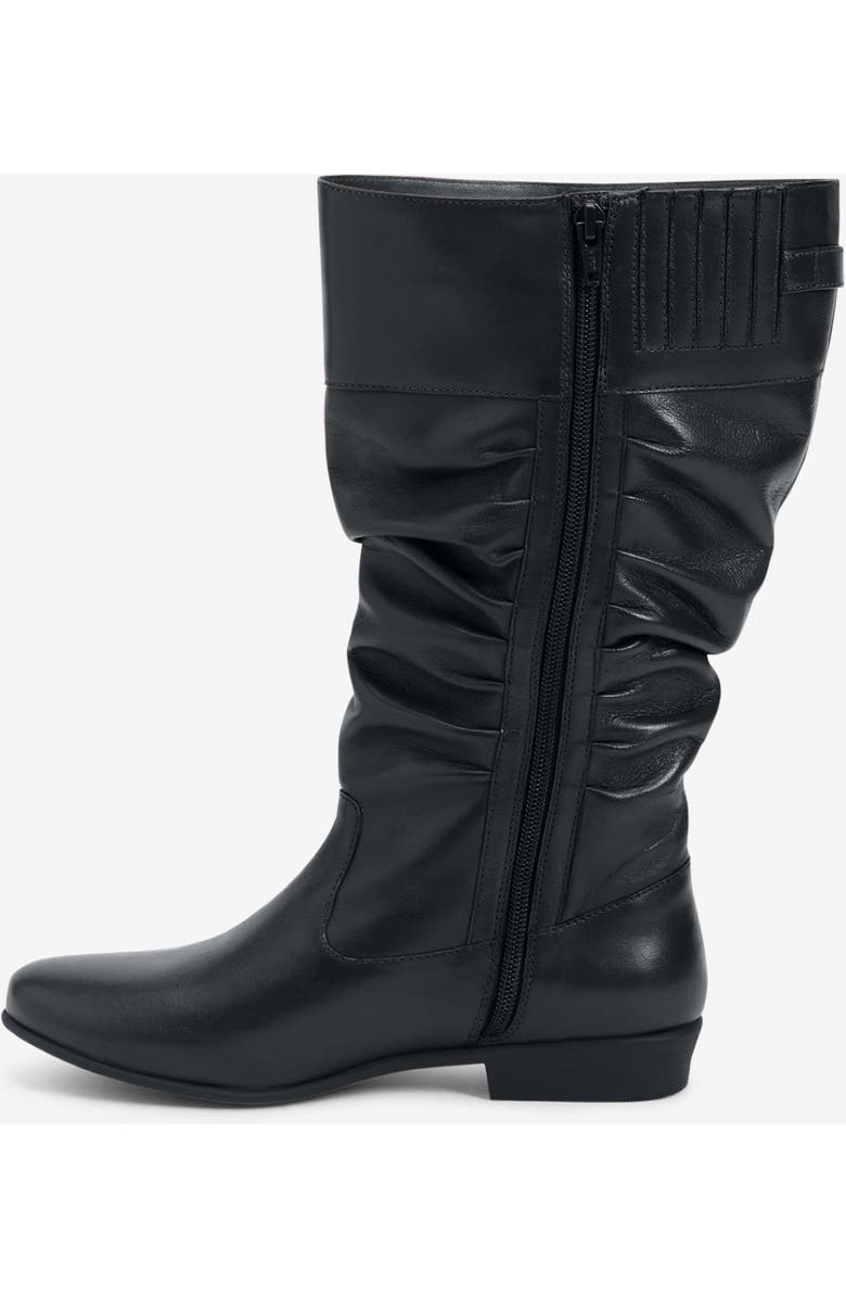 Comfortview The Monica Wide Calf Leather Boot, Alternate, color, Black
