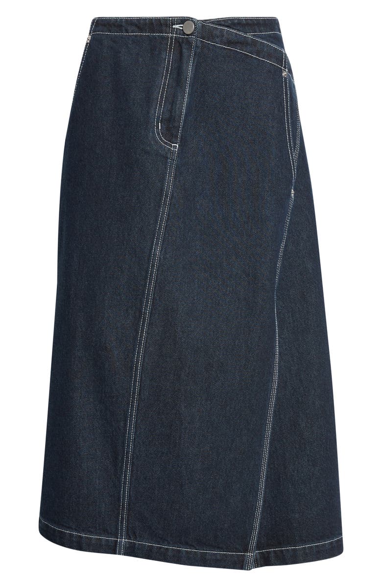 3.1 Phillip Lim Asymmetric Denim Skirt, Alternate, color, Dark Indigo