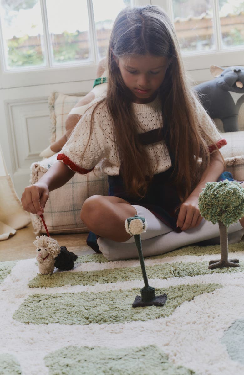 Lorena Canals Hyde Park Washable Cotton Blend Play Rug, Alternate, color, Green