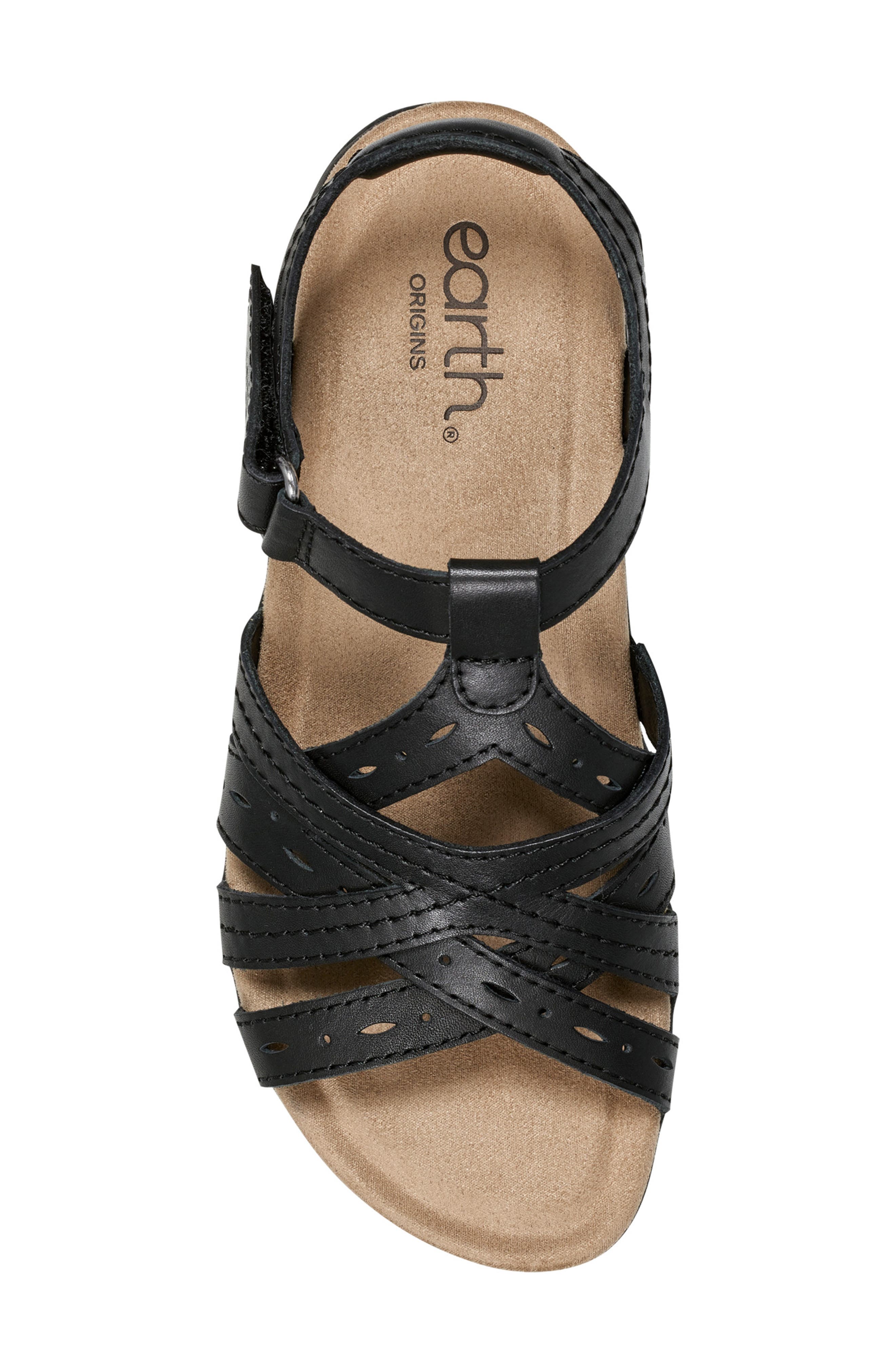 Earth<sup>®</sup> Sellie Strappy Sandal Women), Alternate, color, Black