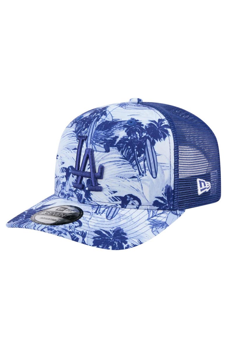 New Era Men's New Era Royal Los Angeles Dodgers Hula Trucker 9SEVENTY Adjustable Hat, Main, color, 