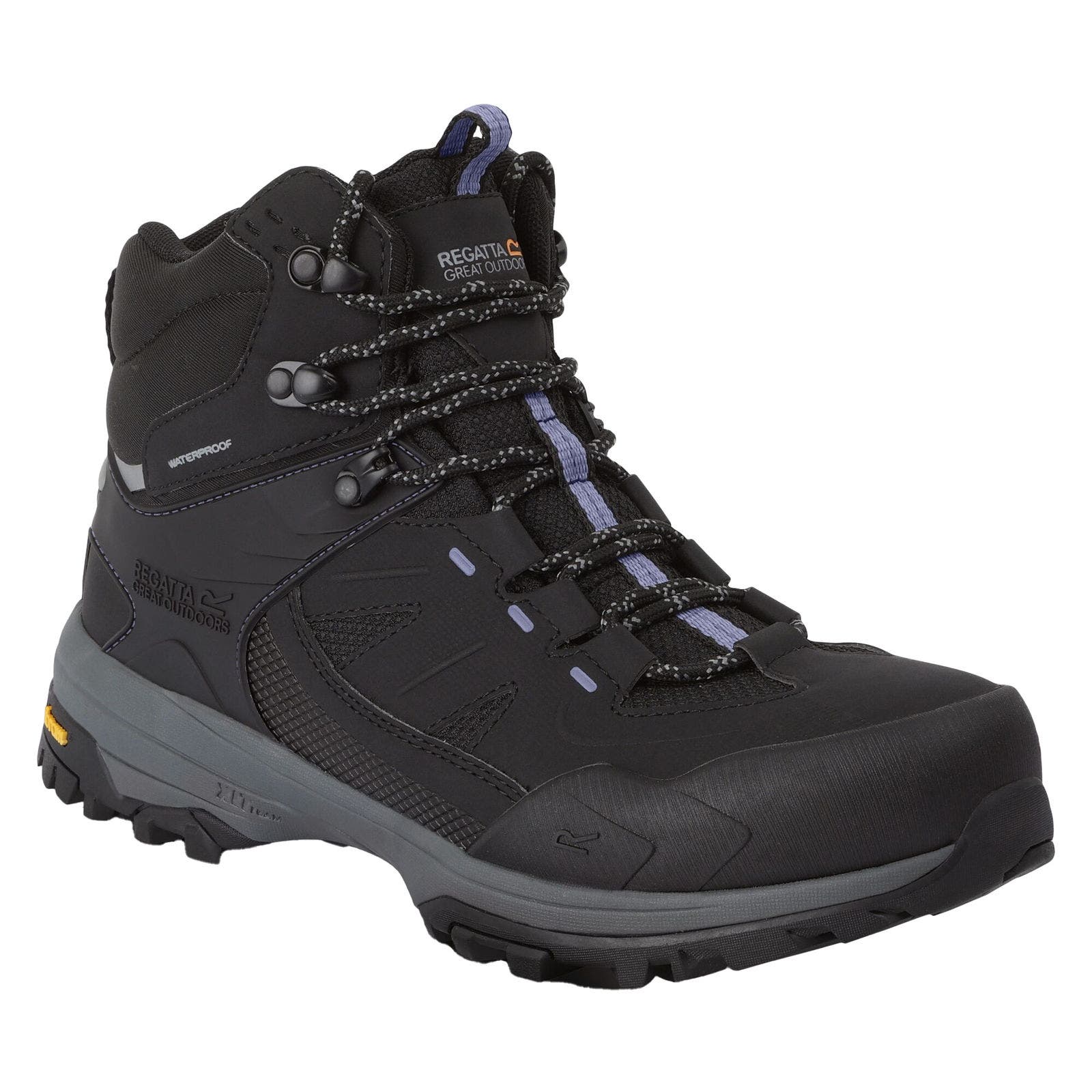 Regen Walking Boots, Main, color, Black and Lilac Bloom