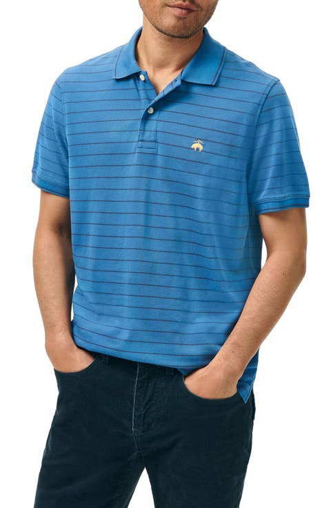 Trim Fit Stripe Stretch Supima® Cotton Piqué Polo