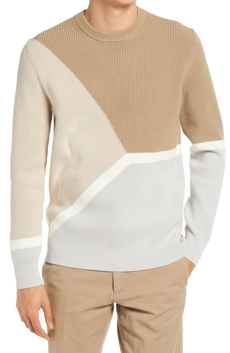 Theory Gregg Colorblock Crewneck Sweater, Main, color,