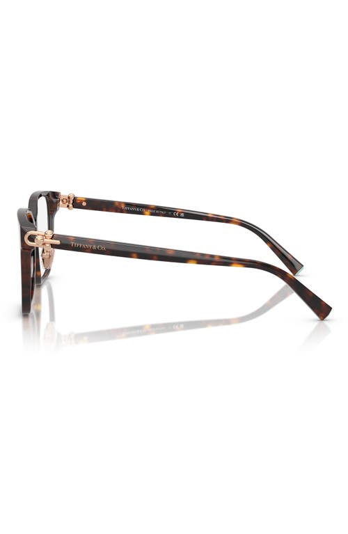 Tiffany & Co . 53mm Square Optical Glasses In Brown