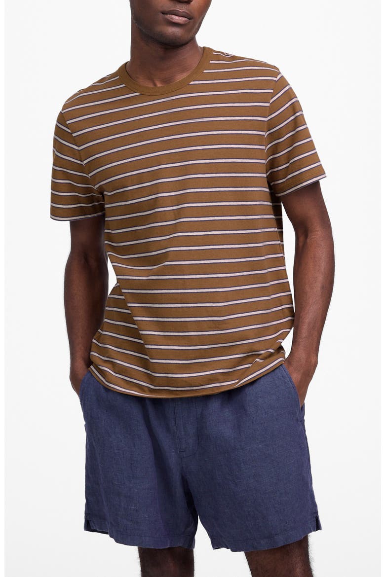 Allday Linen & Cotton T-Shirt, Main, color, FADED BIRCH