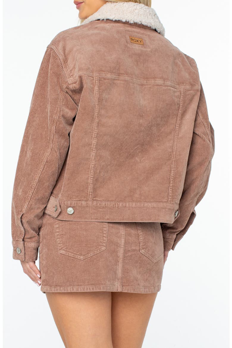 Big Smoke Cotton Corduroy Jacket with High Pile Fleece Collar, Alternate, color, GINGER SNAP