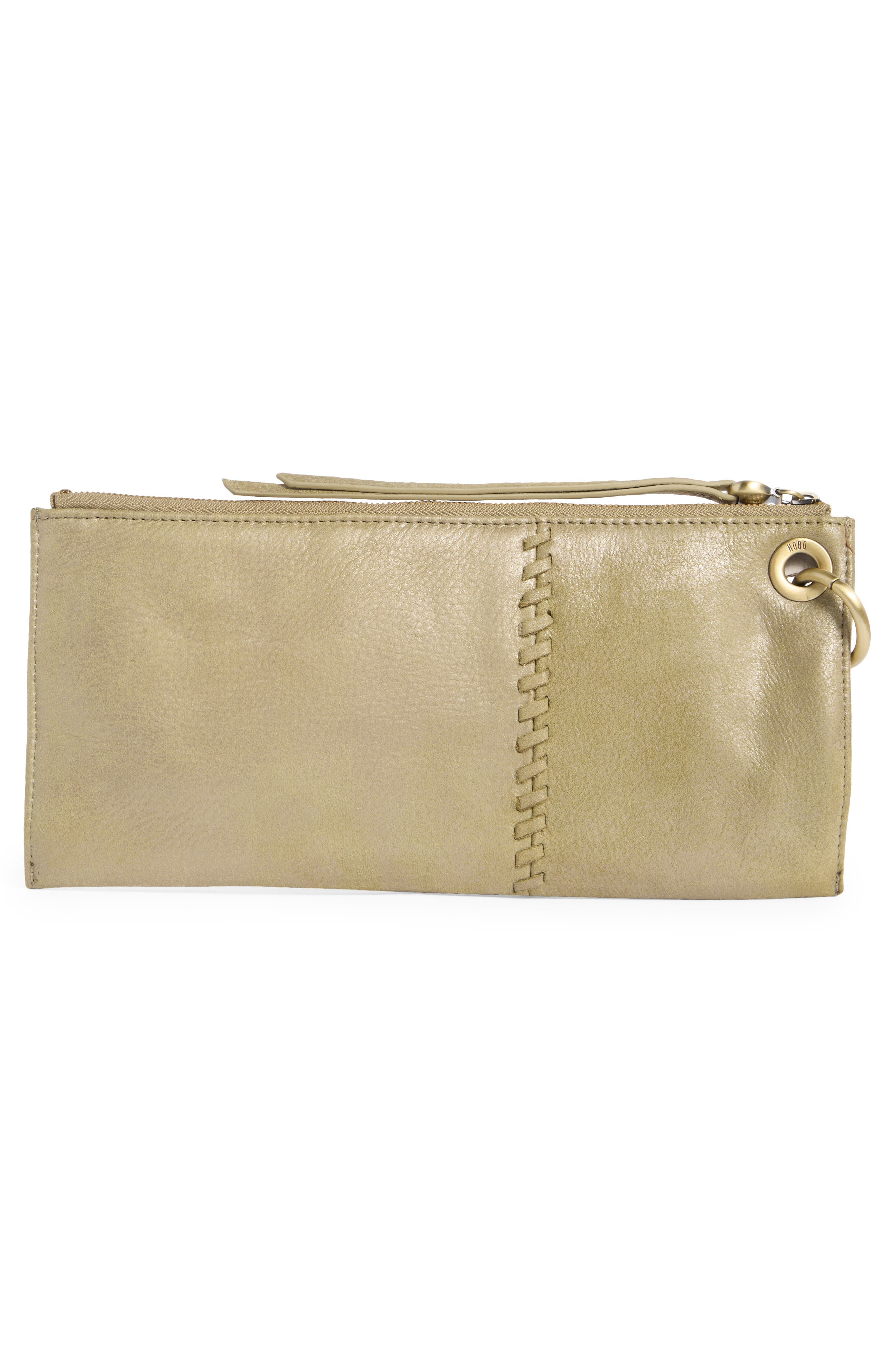 HOBO Vida Leather Wristlet, Alternate, color, Burnished Sage