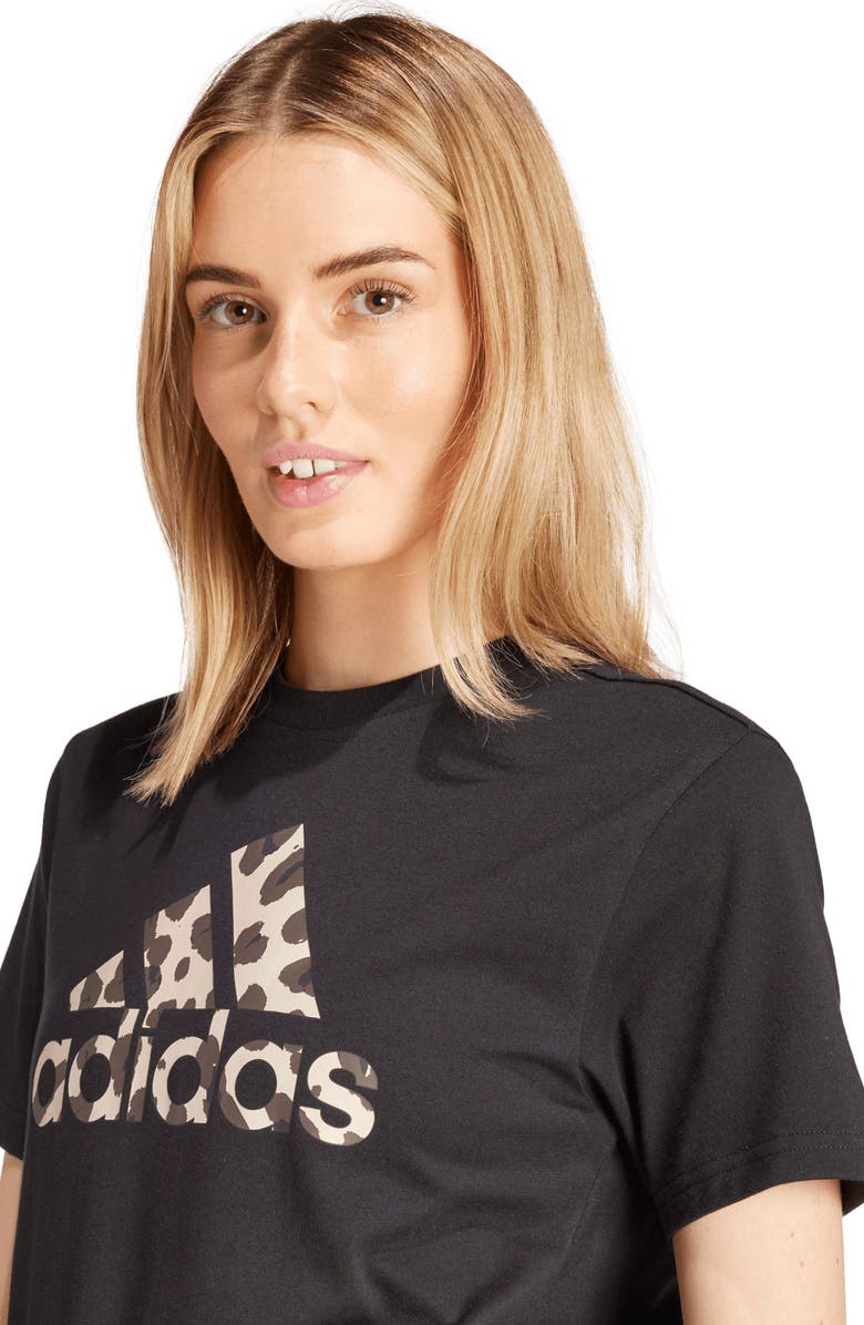 adidas Animal Print Logo Cotton Graphic T-Shirt, Alternate, color,