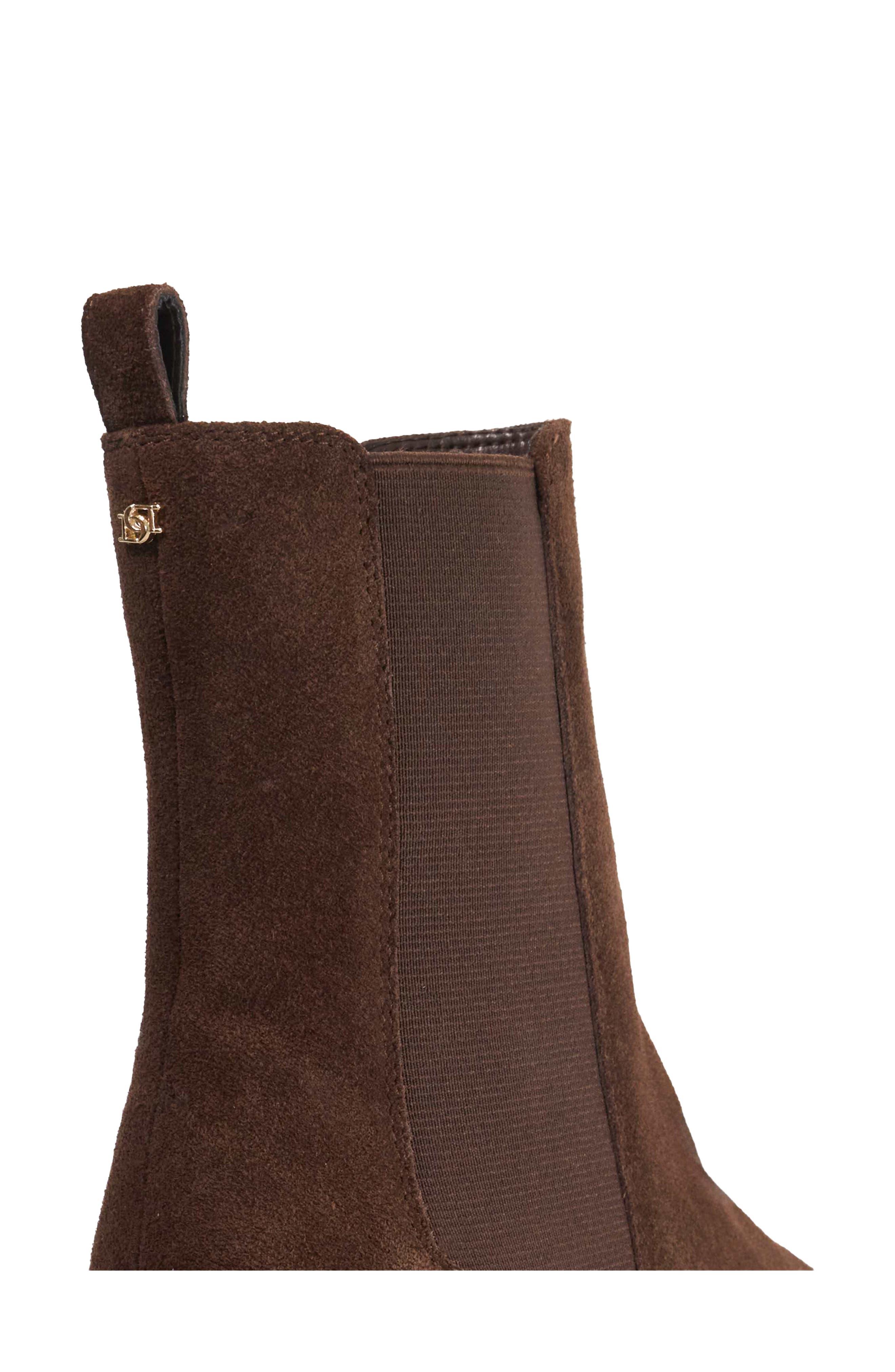 Pryia Leather Chelsea Boot, Alternate, color, BROWN