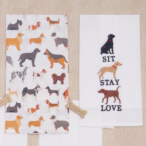 C & F Home C&f Home Dog Breeds Kitchen And Bathroom Graphic Print Hand Towel In Multi