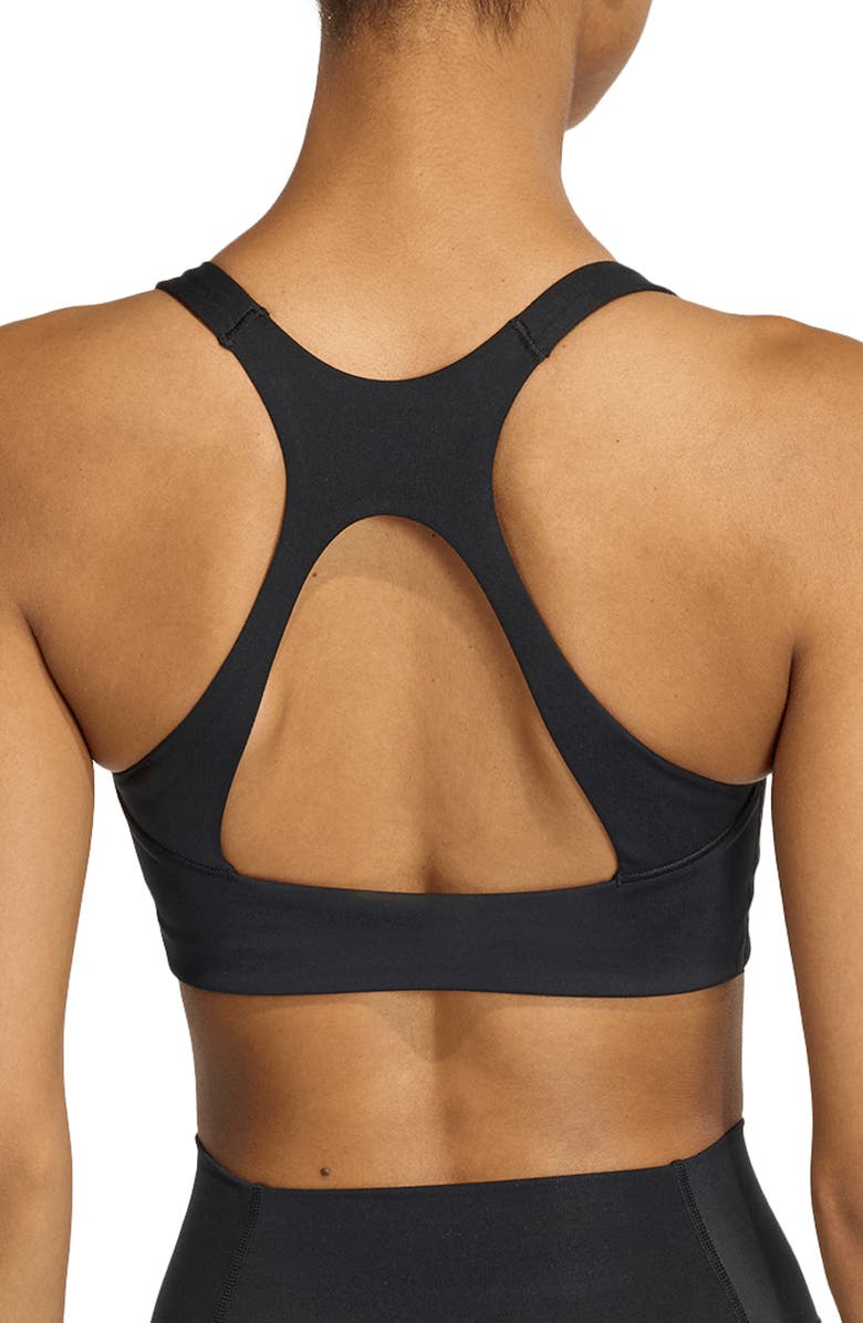 adidas Optime Climacool Sports Bra, Alternate, color, Black
