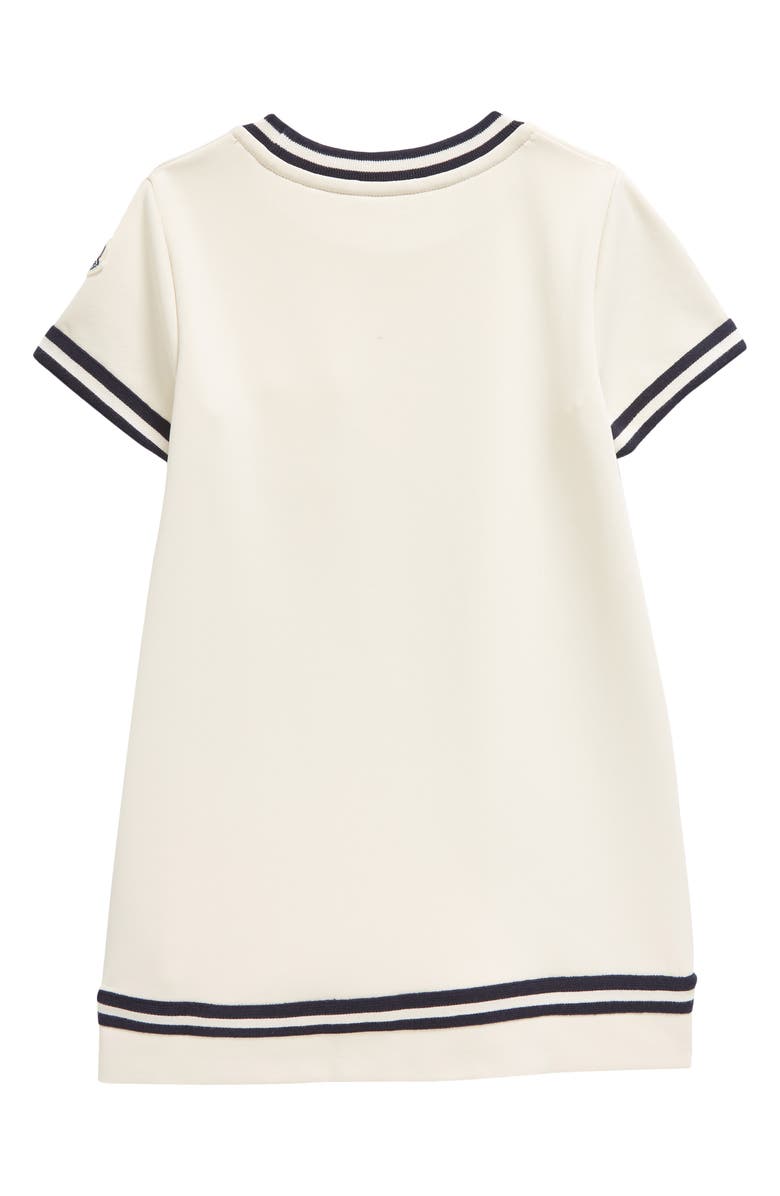 Moncler Kids' Stripe Trim Shift Dress, Alternate, color, 