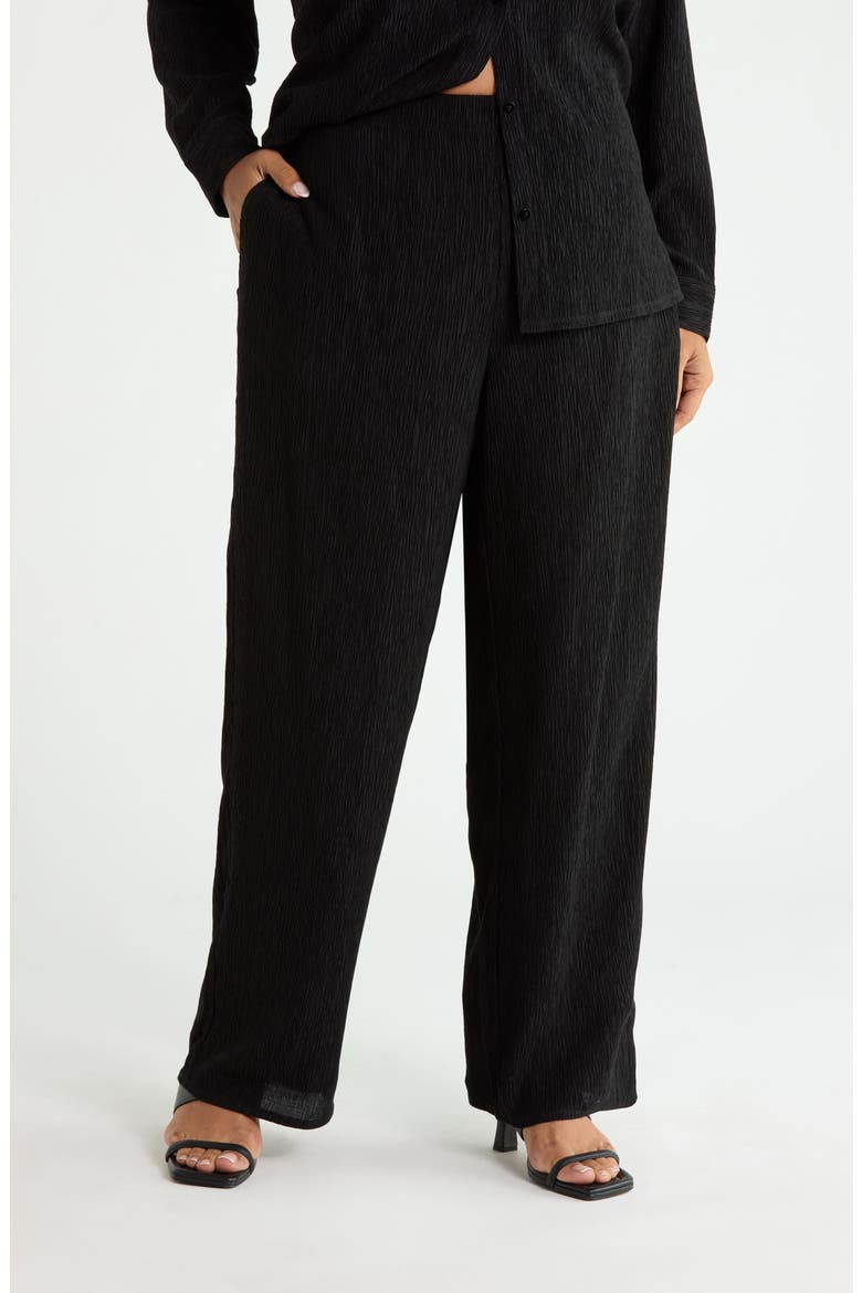 Straight Leg Pants, Main, color, BLACK