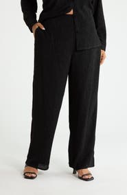 Eileen Fisher Textured Straight Leg Pants
