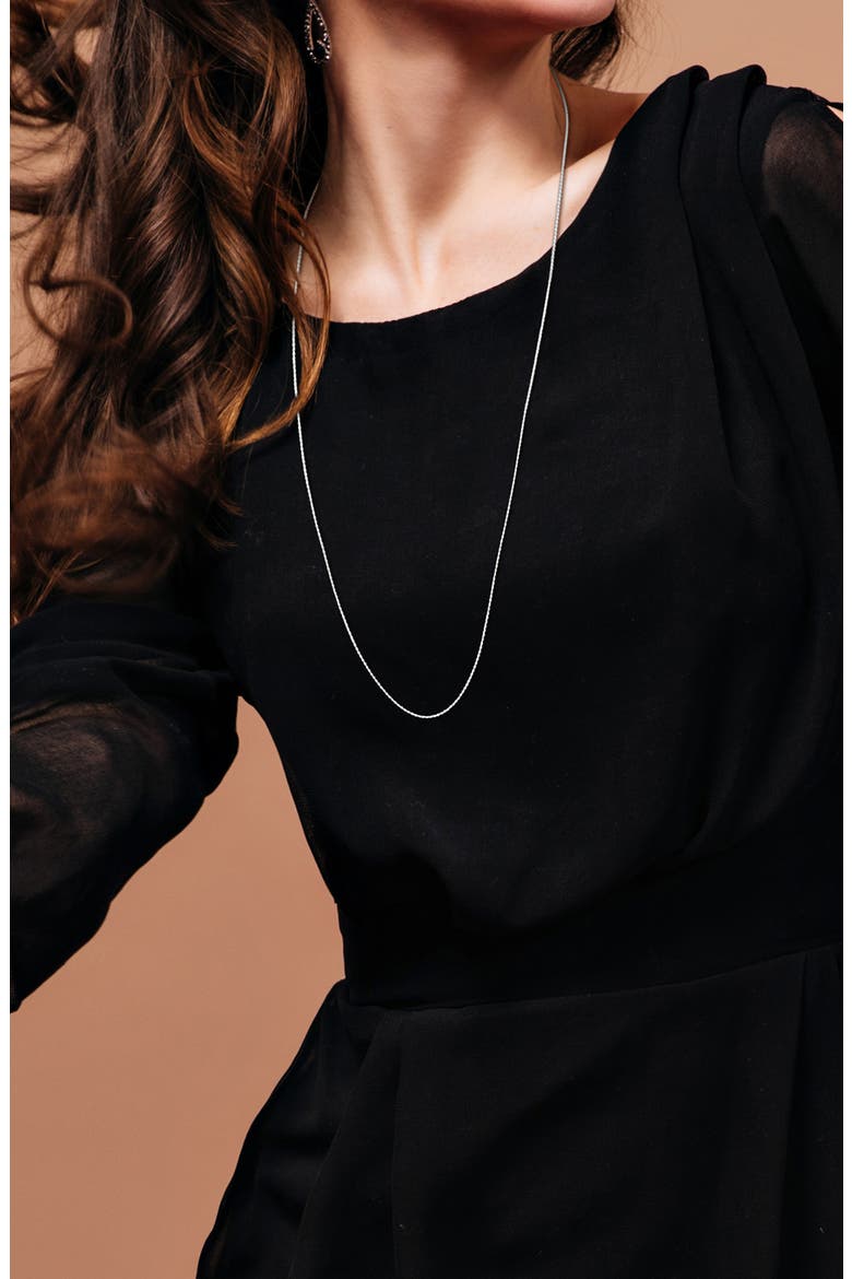 Diamond Cut Rope Chain Necklace, 1.20mm, Alternate, color, SILVER
