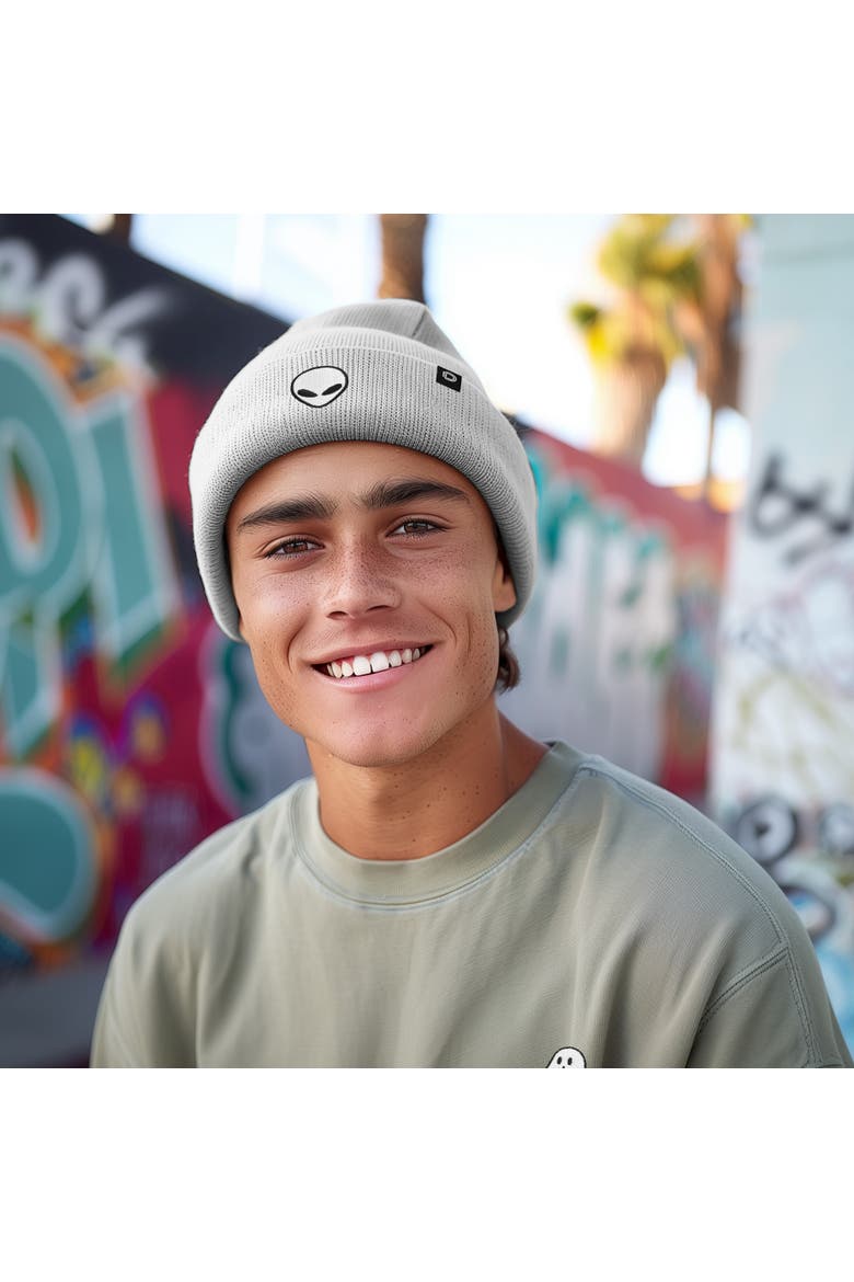 Alien Beanie, Alternate, color, Light Gray