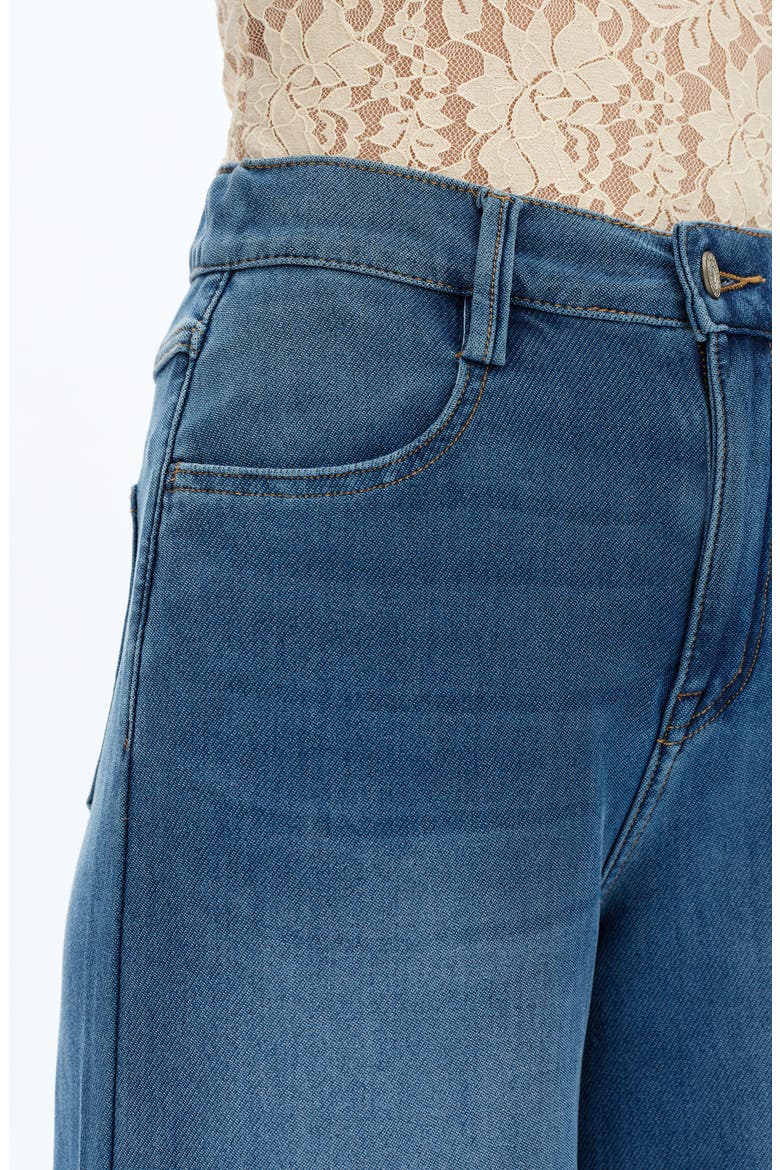 High Waist Wide Leg Jeans, Alternate, color, MEDIUM BLUE