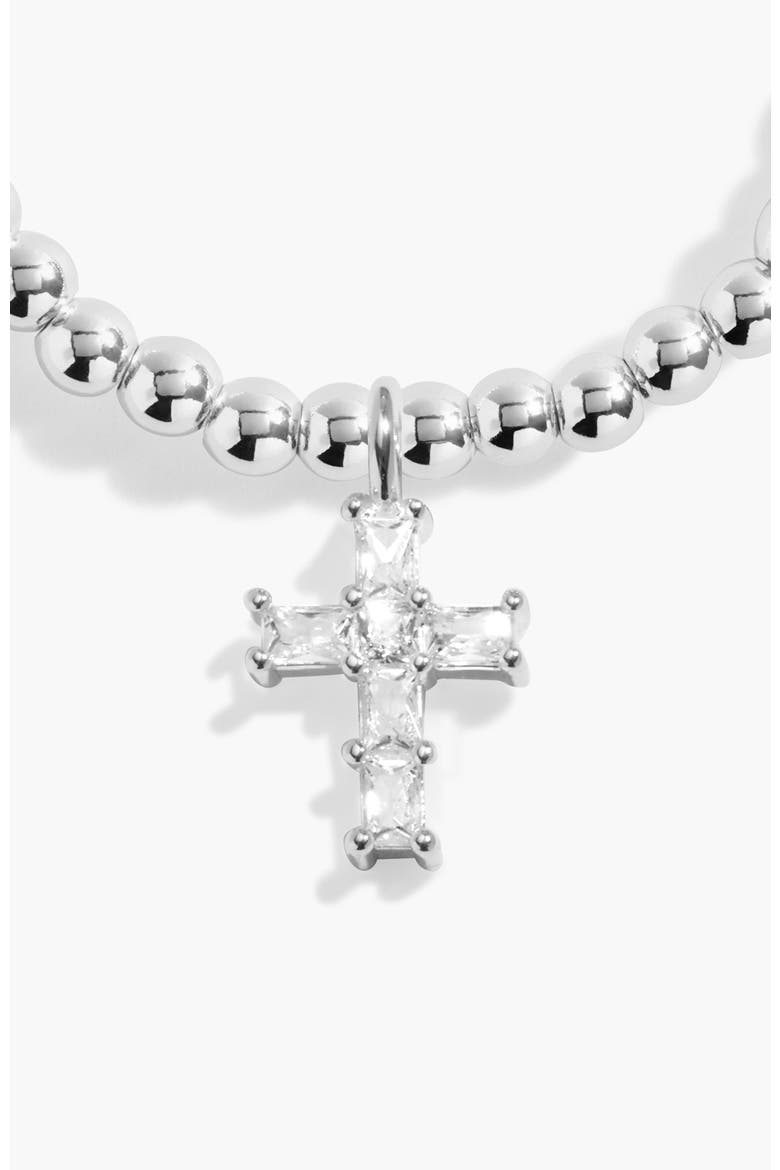 A Little 'Blessed Is She Who Believes' Bracelet, Alternate, color, Silver Plated