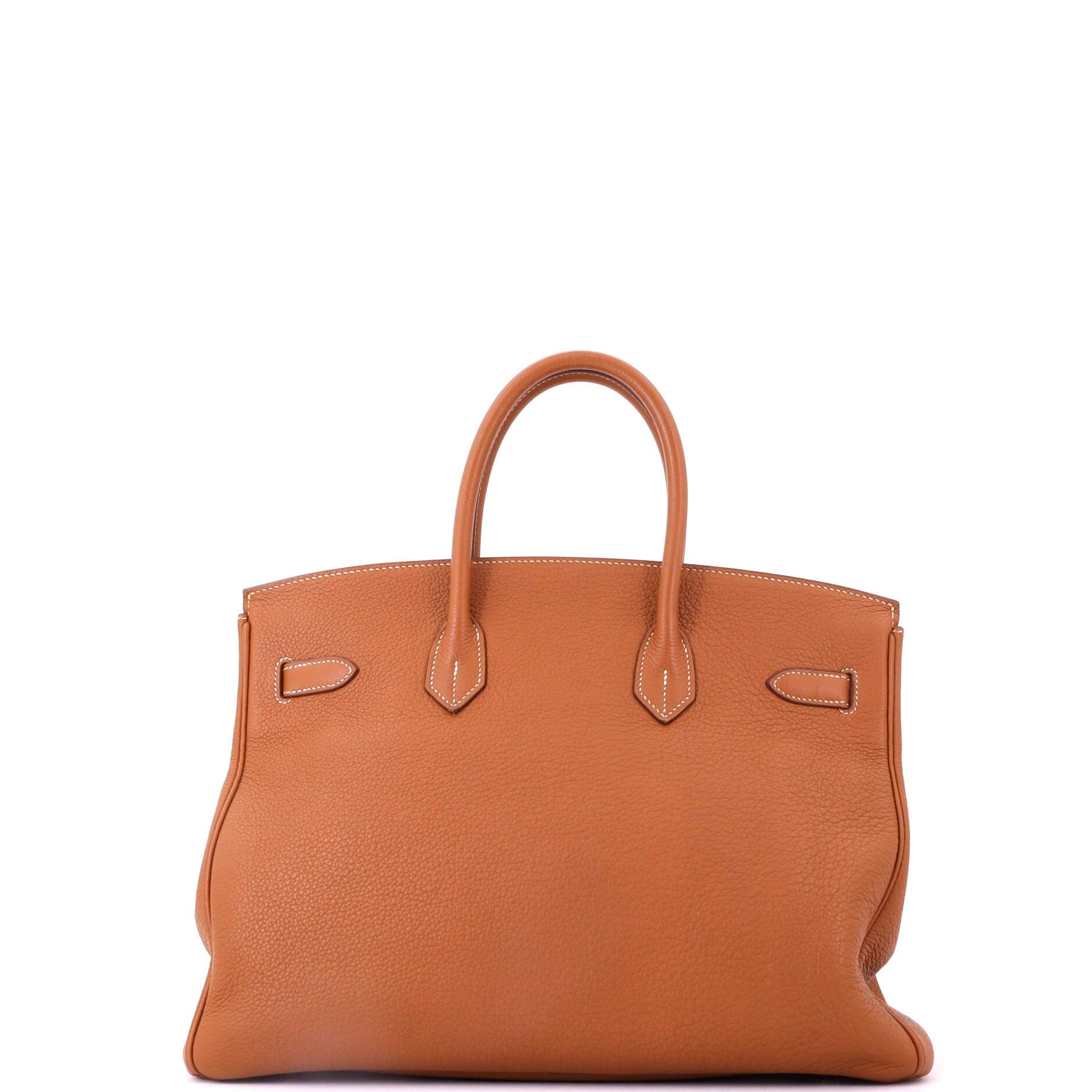 Pre-Owned Hermes Birkin Handbag Brown Togo with Gold Hardware 35, Alternate, color, Gold