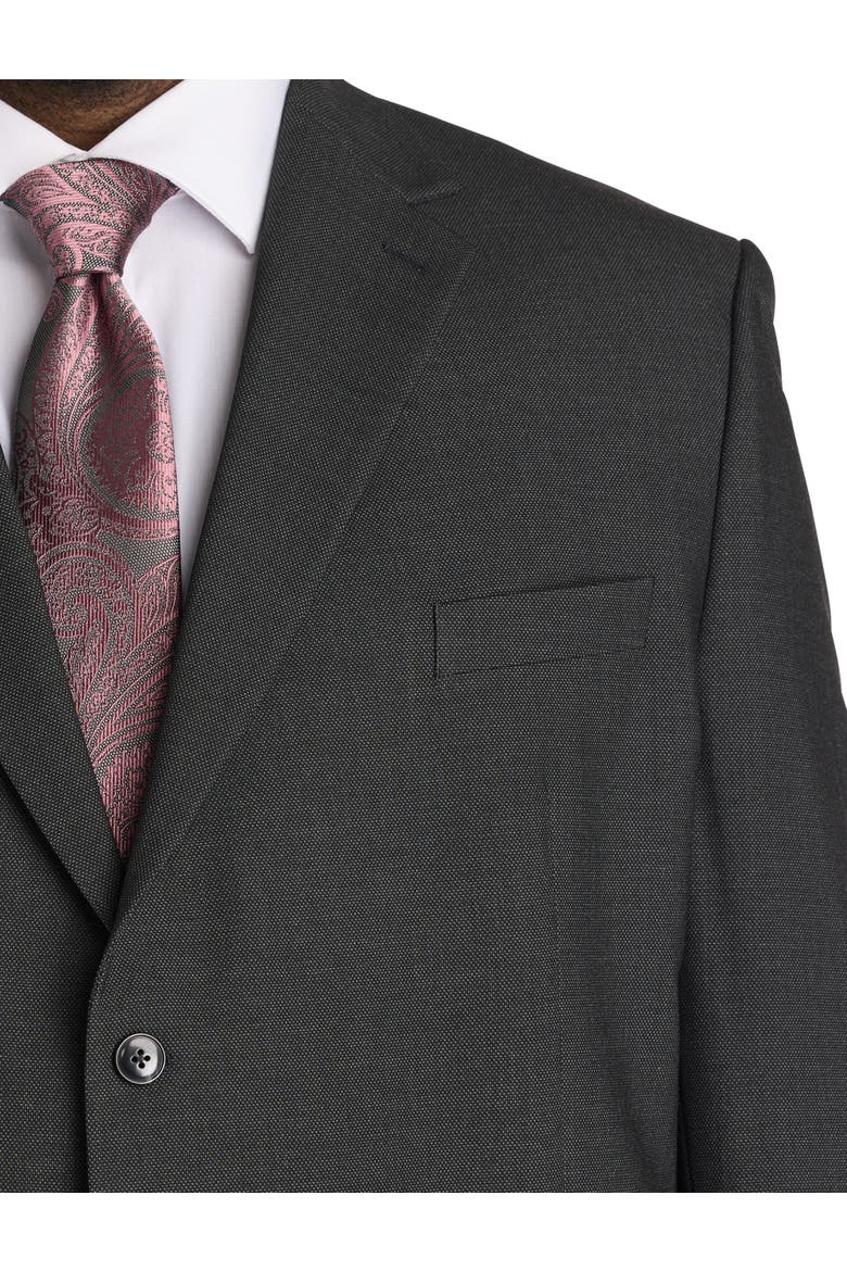 Big & Tall Birdseye Suit Jacket, Alternate, color, CHARCOAL
