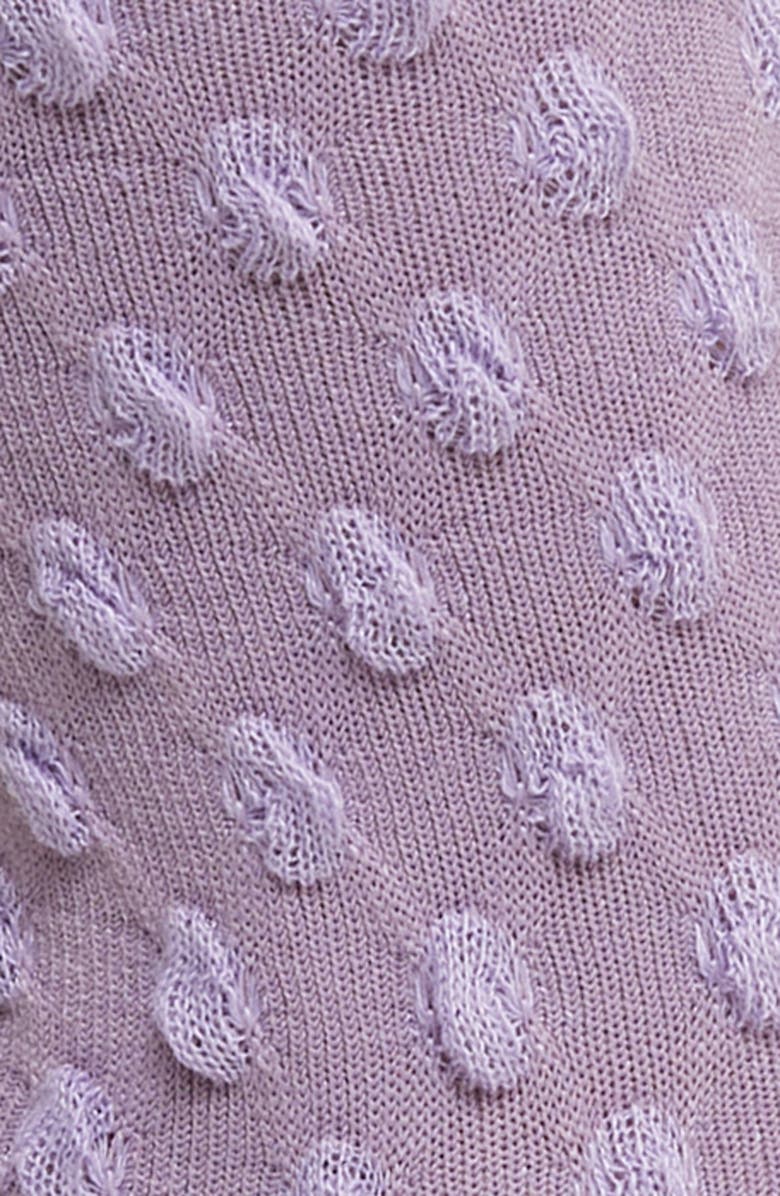 HIGH HEEL JUNGLE Dot Texture Crew Socks, Alternate, color, Purple