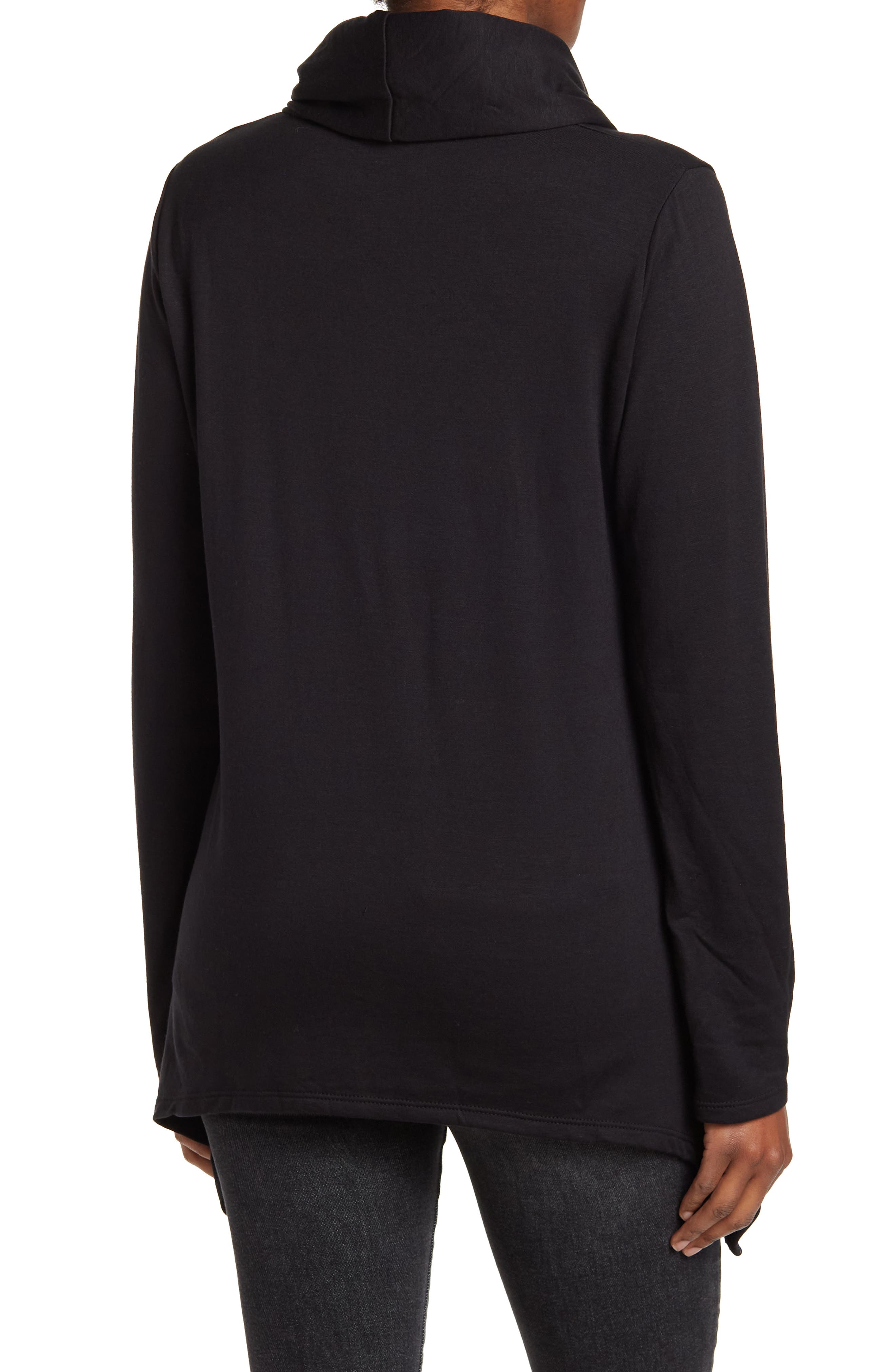 Swing Hem Cowl Neck Sweater - image 2