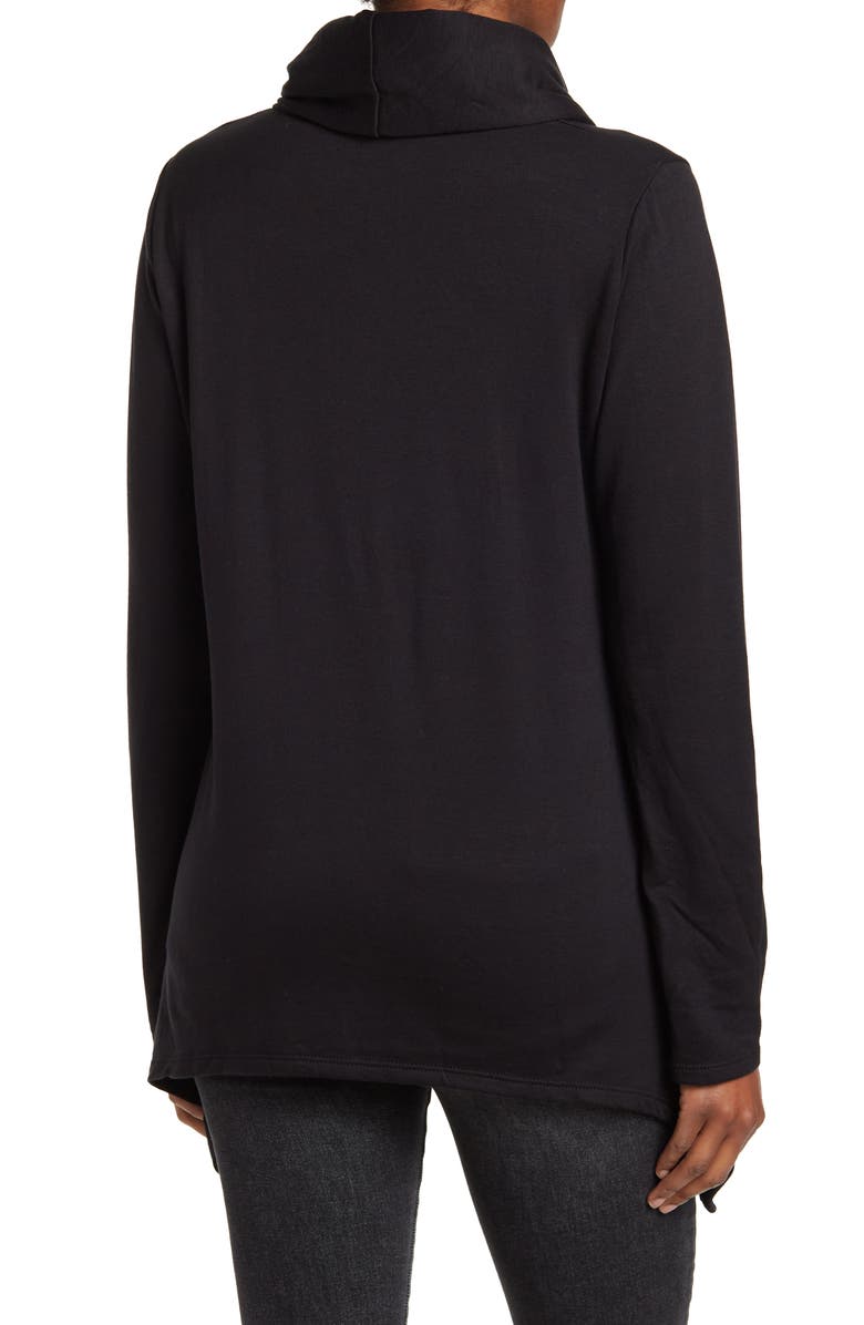 GO COUTURE Swing Hem Cowl Neck Sweater, Alternate, color, 