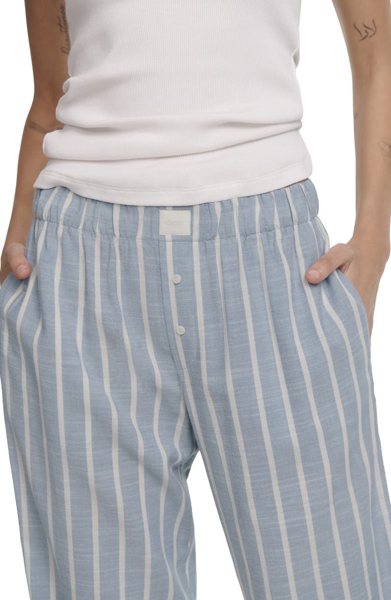 Eberjey Nautico Stripe Pajama Pants, Alternate, color, Classic Stp Slate Blu/ Ivor