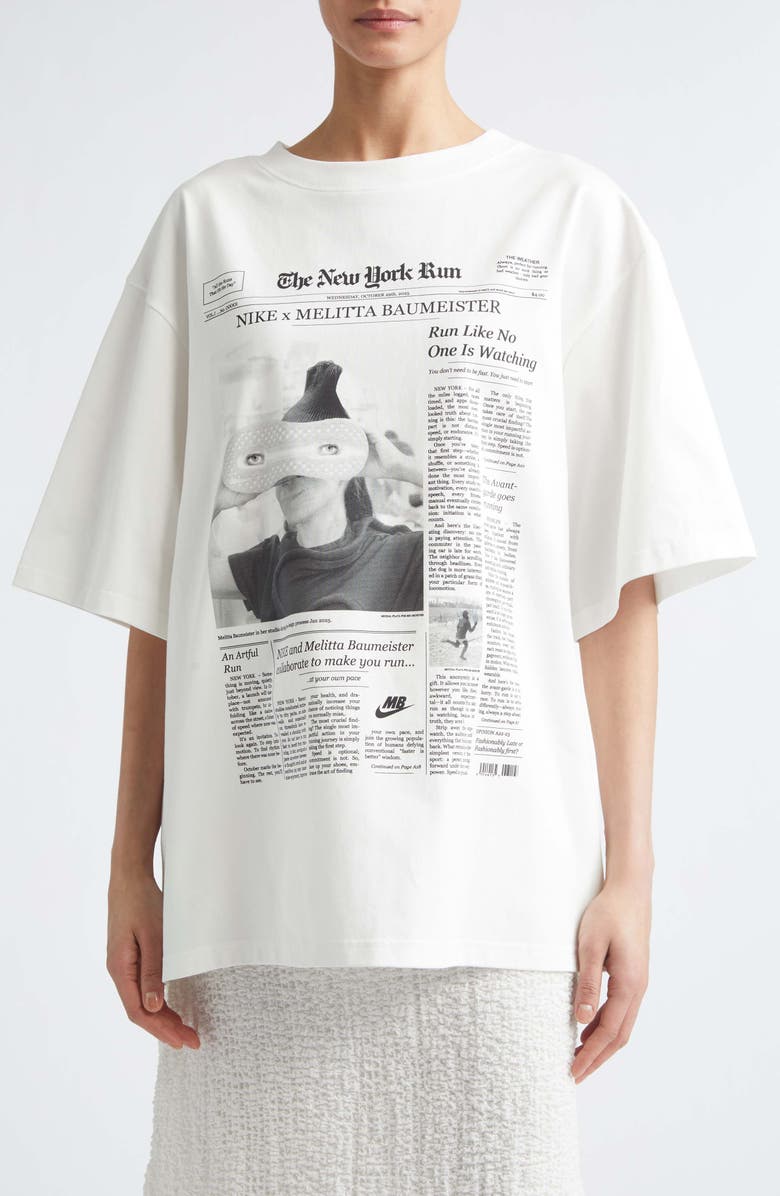 MELITTA BAUMEISTER x Nike The New York Run Cotton Graphic T-Shirt, Main, color, White