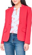 GIBSONLOOK Inverted Notch Collar Cotton Blend Knit Blazer
