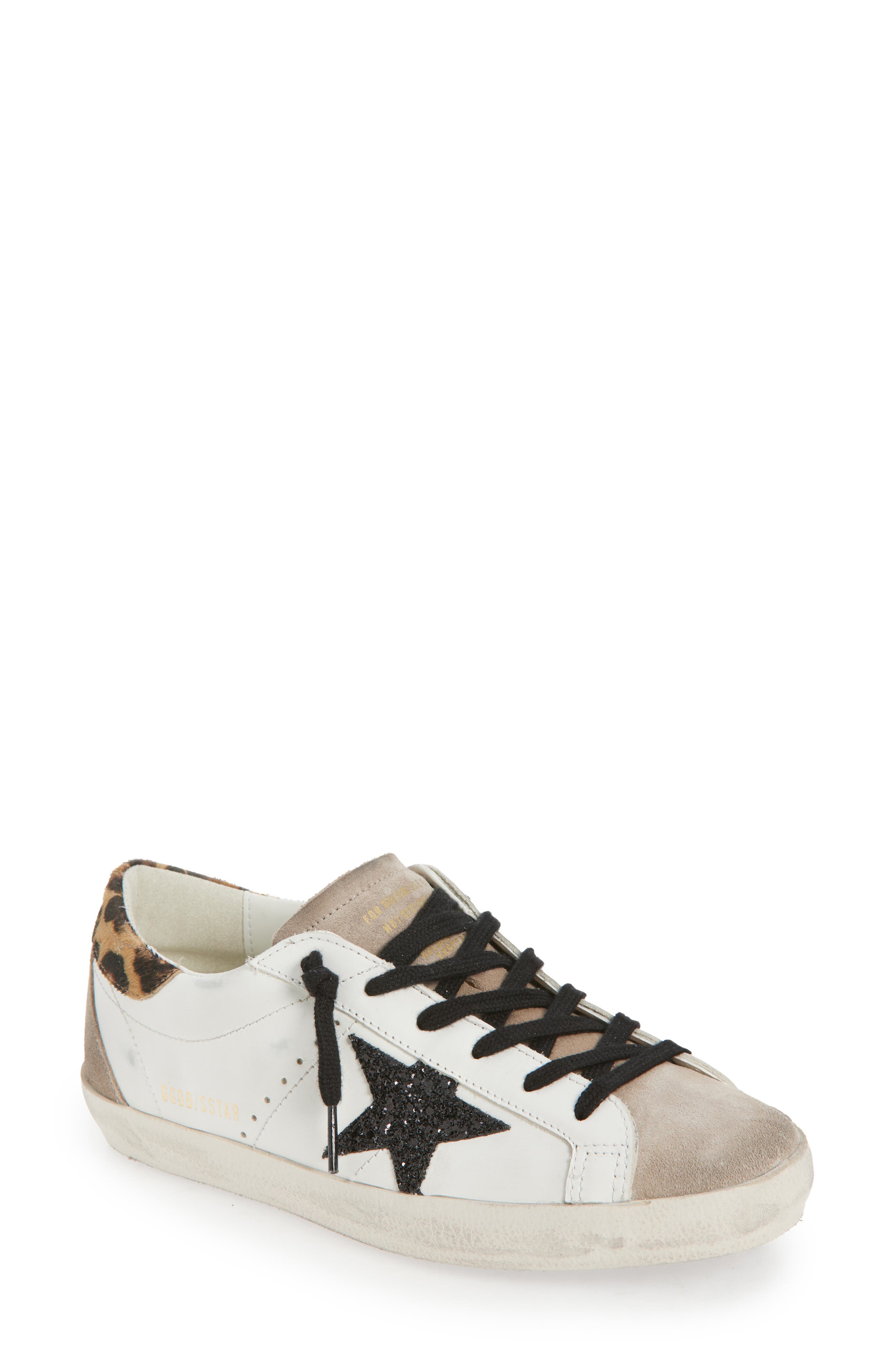 Golden Goose Super Star Sneaker, Main, color, White/ Black/ Beige/ Leopard