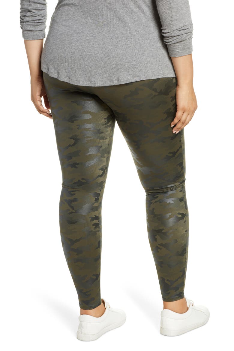 Camo Faux Leather Leggings, Alternate, color, MATTE GREEN CAMO