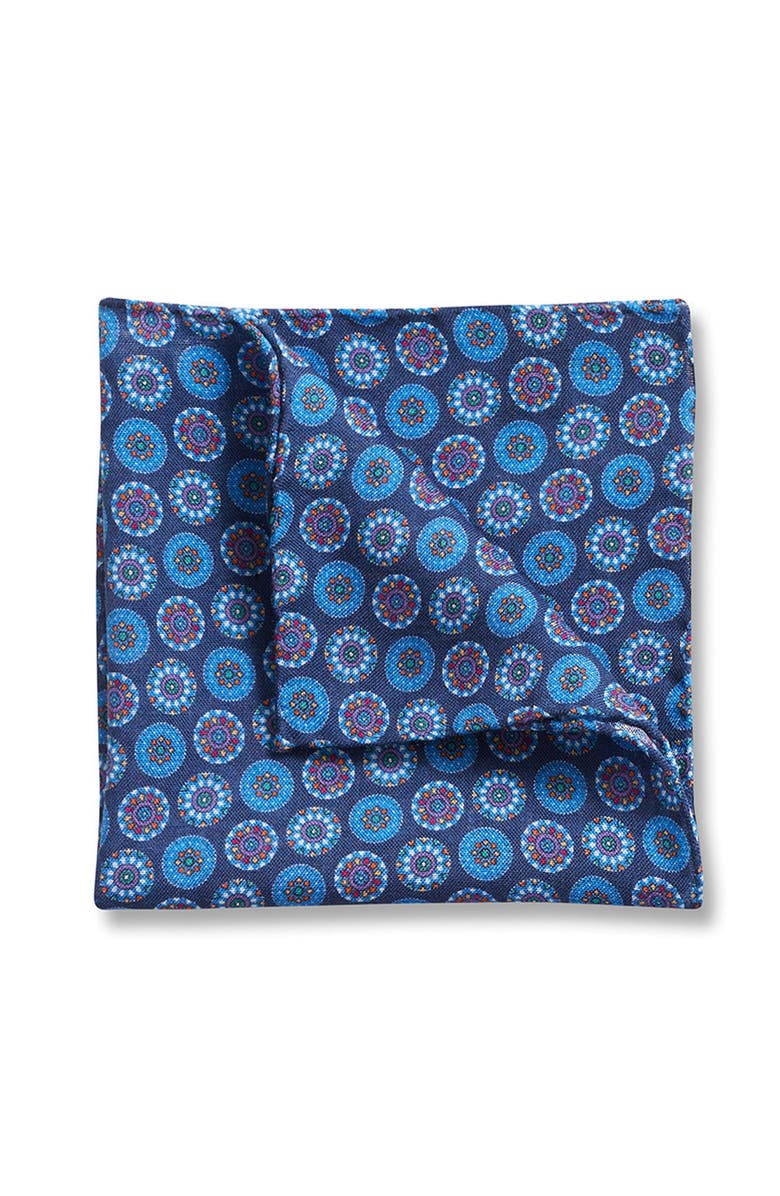 Beau Ties of Vermont Atolla Silk Pocket Square, Main, color, NO COLOR