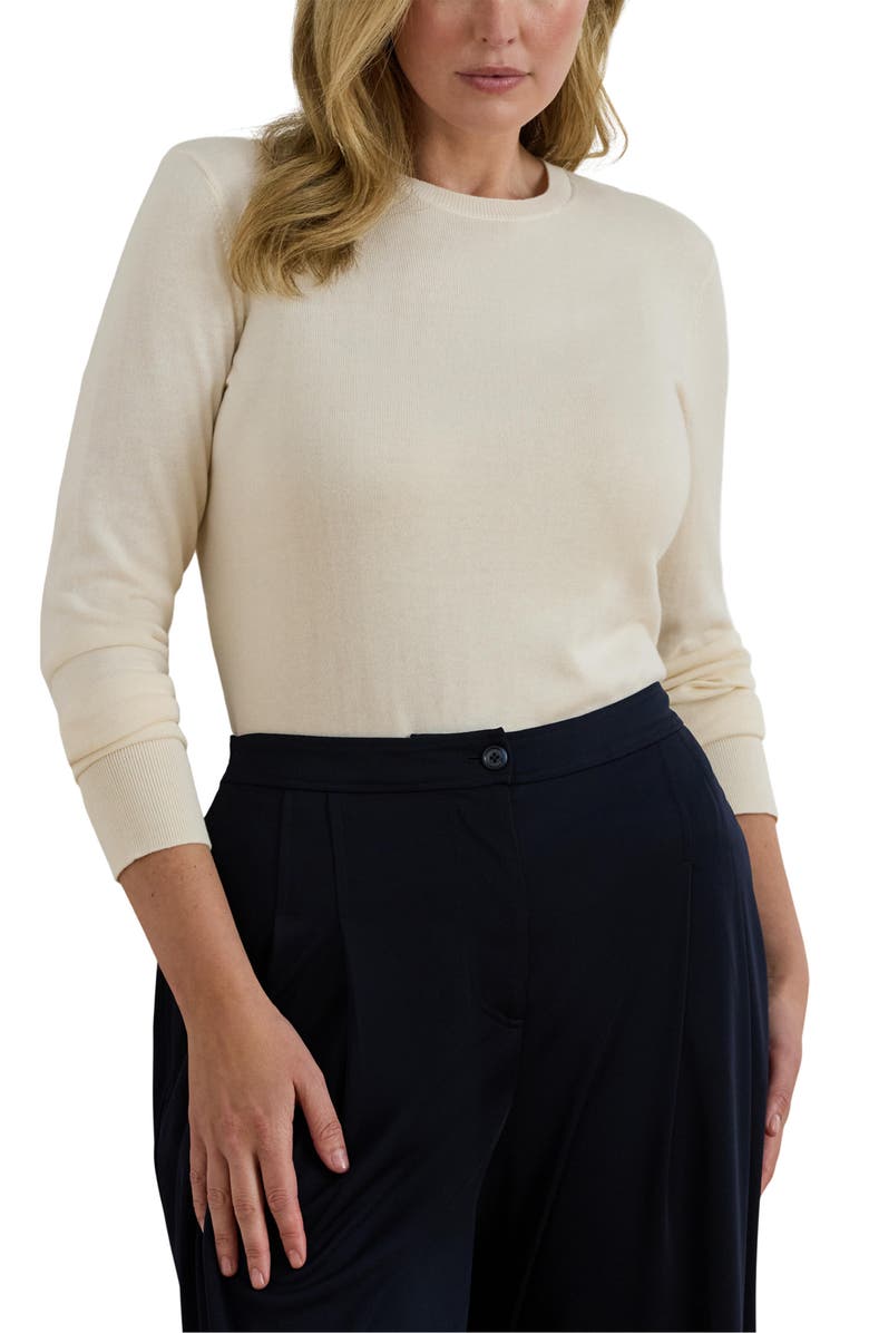 Lauren Ralph Lauren Crewneck Sweater, Main, color, Mascarpone Cream