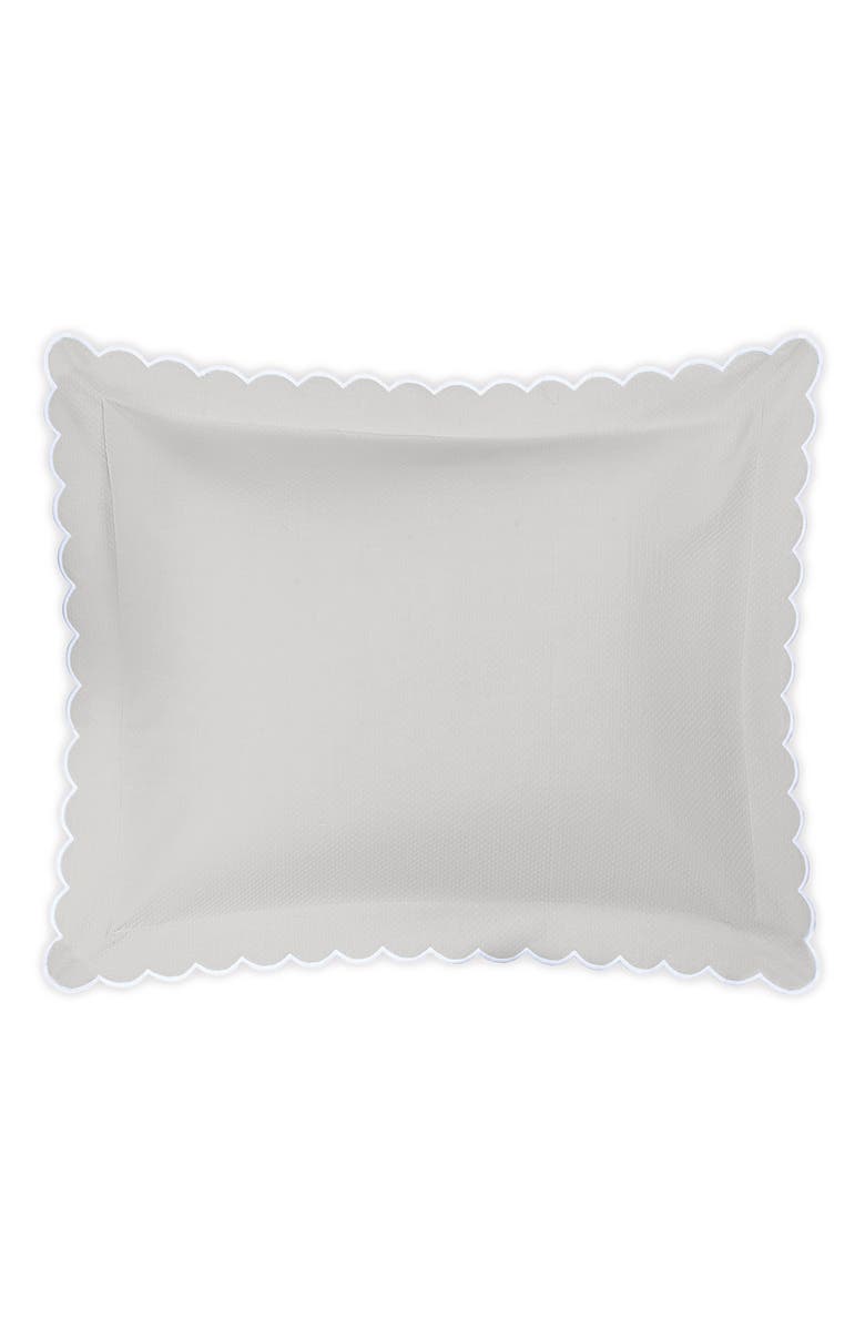 Matouk Diamond Piqué Sham, Main, color, Silver