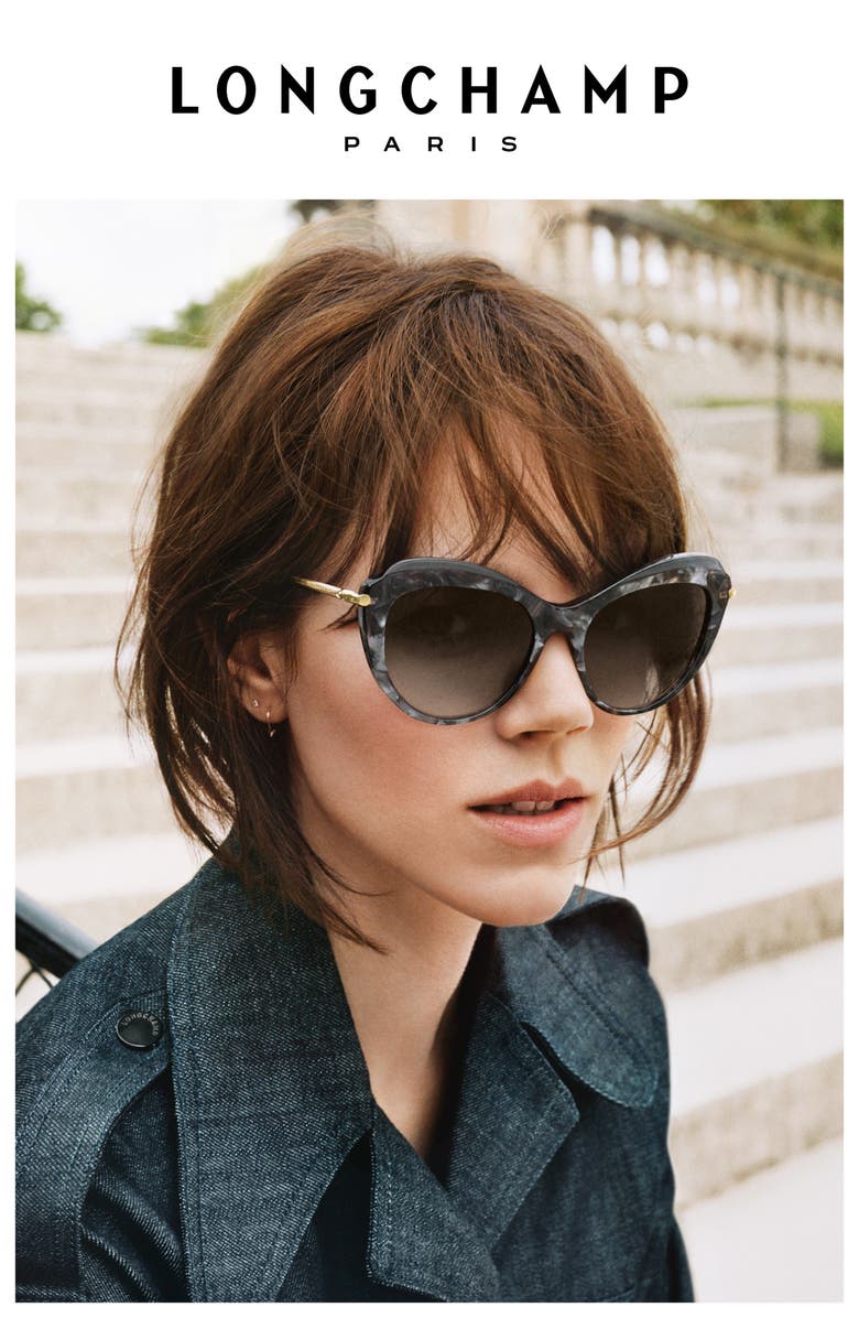 Longchamp 55mm Cat Eye Sunglasses, Alternate, color, 