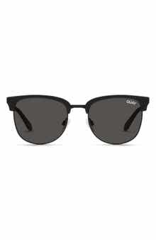 QUAY Evasive 46mm Polarized Square Sunglasses
