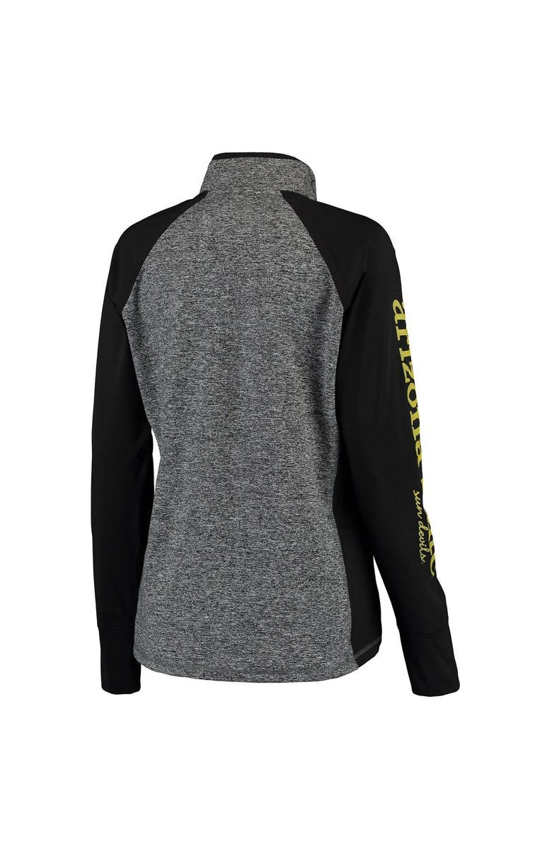 CAMP DAVID Women's Gray/Black Arizona State Sun Devils Finalist Quarter-Zip Pullover Jacket, Alternate, color, 