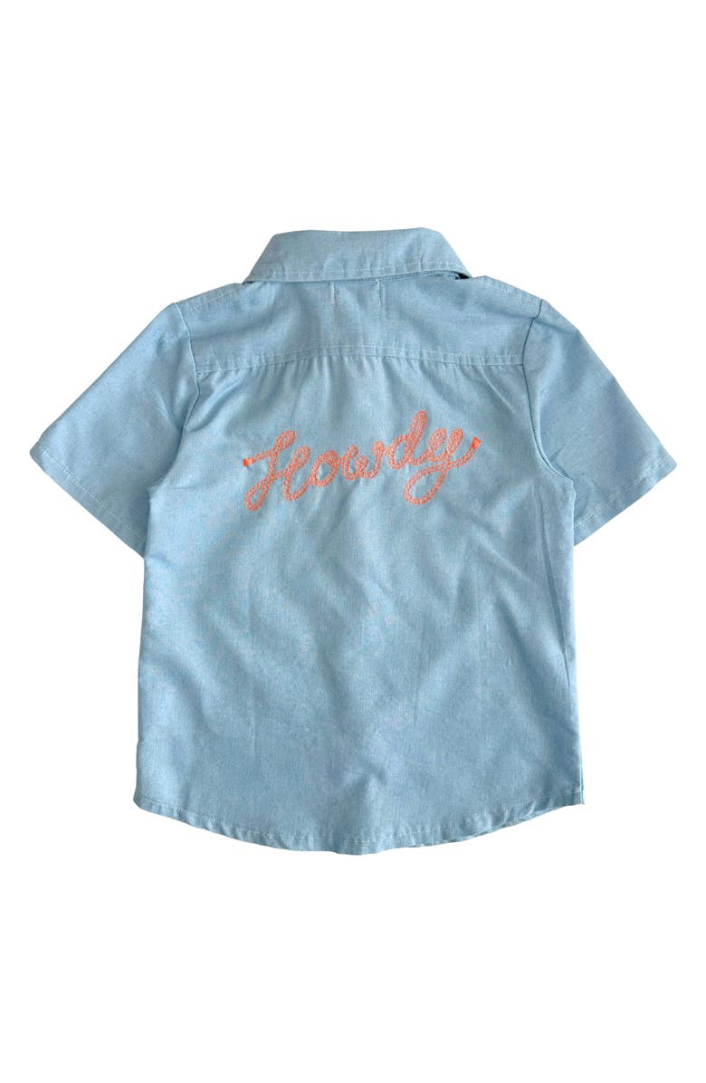 Miki Miette Kids' Jerry Howdy Button-Up Cotton Shirt, Alternate, color, 