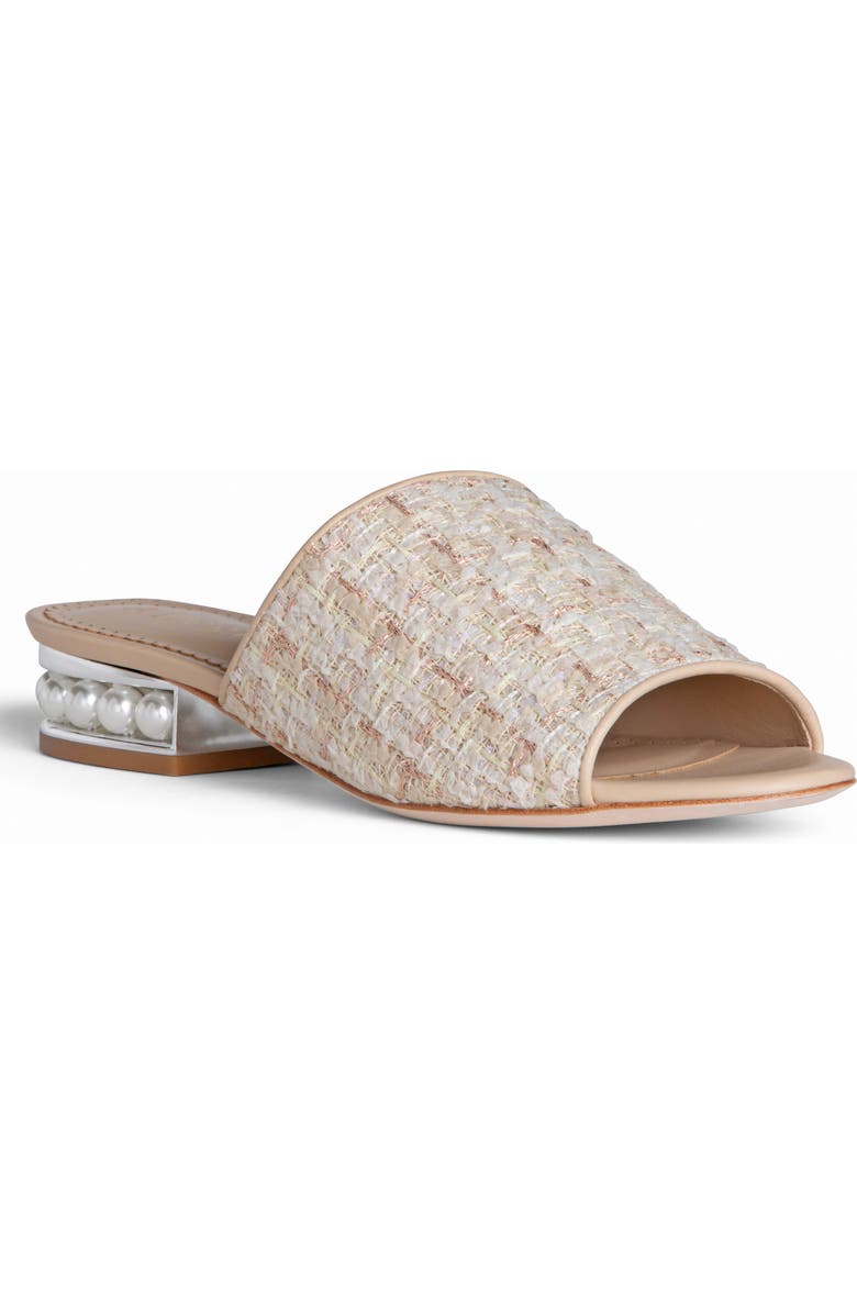Allegra James Blanche Tweed Slide, Alternate, color,